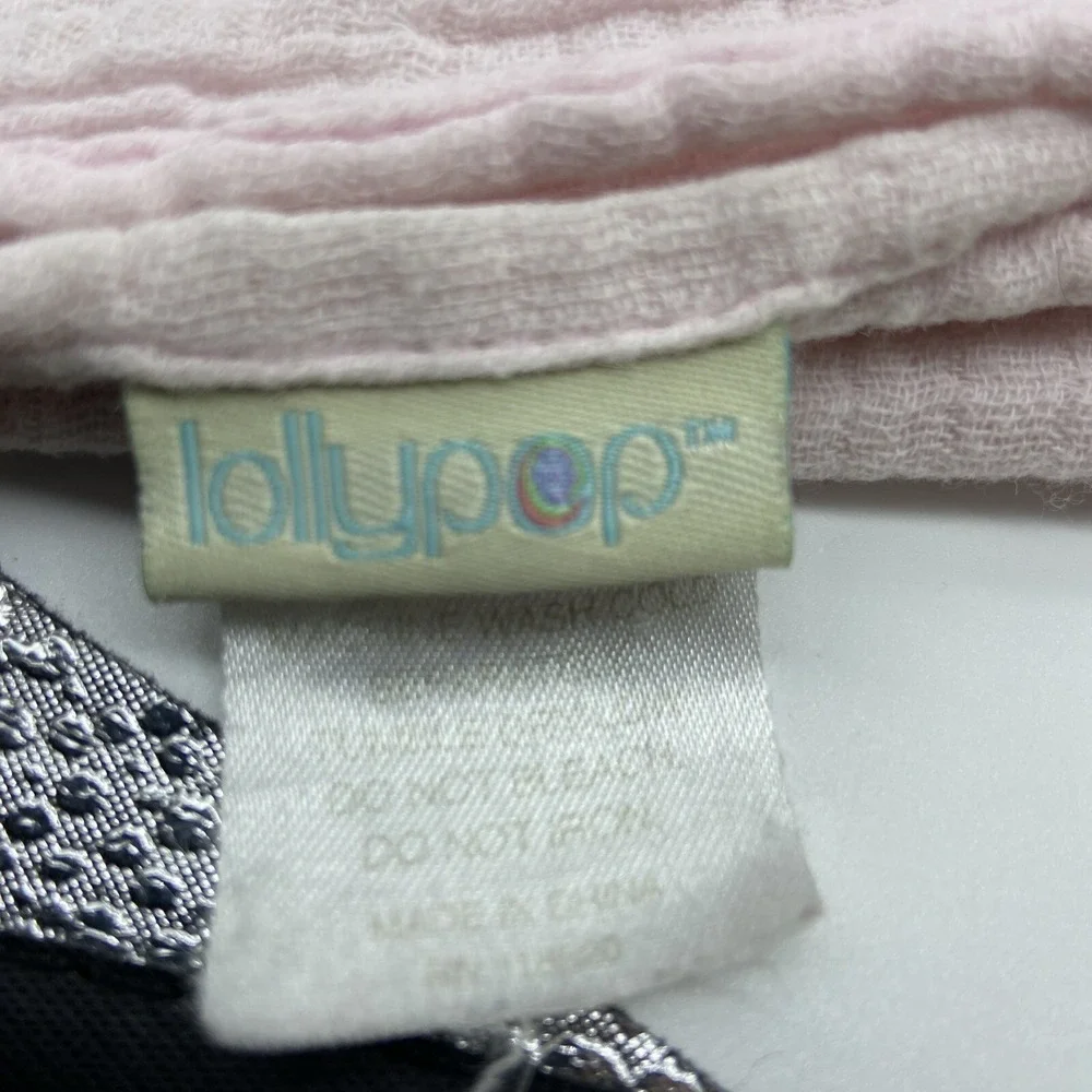 Lollypop Baby Blanket Pink Cotton‎ Muslin Swaddle Receiving Blanket Soft Crinkle